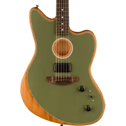 FENDER ACOUSTASONIC PLAYER JAZZMASTER ACOUSTIC-ELECTRIC - ANTIQUE OLIVE