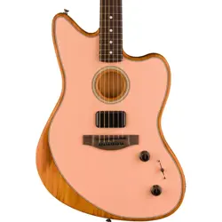 FENDER ACOUSTASONIC PLAYER JAZZMASTER ACOUSTIC-ELECTRIC - SHELL PINK