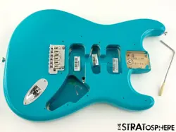 FENDER AMERICAN PROFESSIONAL II STRAT BODY & HARDWARE, ALDER, MIAMI BLUE.