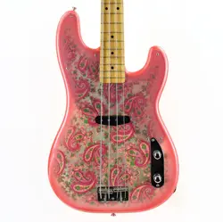 C. 2002 FENDER JAPAN '54 PRECISION BASS PINK PAISLEY RED TELECASTER OPB-54