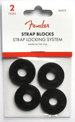 FENDER STRAP BLOCKS 2 PAIR BLACK