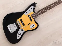 2024 FENDER TRADITIONAL II 60S JAGUAR BLACK W/ GOLD GUARD, ISHIBASHI FSR, JAPAN