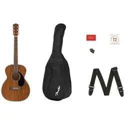 FENDER CC-60S CONCERT PACK V2, ALL-MAHOGANY ACOUSTIC GUITAR