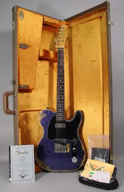 2015 FENDER CUSTOM SHOP '60 TELECASTER CUSTOM SUPER HEAVY RELIC PURPLE SPARKLE
