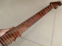 22FRET STRAT ELECTRIC GUITAR NECK GLOSS FLAME MAPLE FOR DIY FENDER STYLE REPLACE