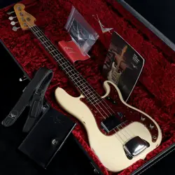 FENDER CUSTOM SHOP 1964 PRECISION BASS RELIC AGED VINTAGE WHITE 2023
