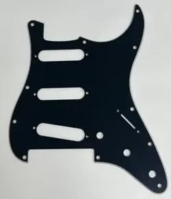 GUITAR PICKGUARD FOR FENDER PLAYER STRATOCASTER FLOYD ROSE SSS STYLE 3 PLY BLACK