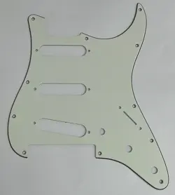 GUITAR PICKGUARD FOR FENDER PLAYER STRATOCASTER FLOYD ROSE SSS 3 PLY PARCHMENT