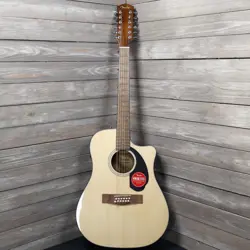 FENDER CD-60SCE DREADNAUGHT 12 STRING ACOUSTIC GUITAR AS IS CRACKED NECK