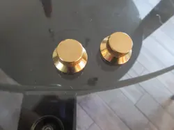 PAIR OF GOLD KNOBS FOR FENDER STRATOCASTER GUITARS
