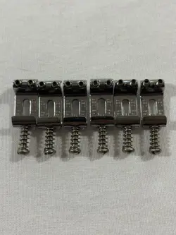 2004 FENDER STRATOCASTER STANDARD CHROME VINTAGE-STYLE BENT BRIDGE SADDLES W/ HW