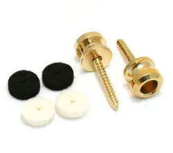 (2) GENUINE FENDER GOLD AM SRS STRAP BUTTONS FOR GUITAR/BASS 099-4914-200