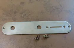 AGED TELE CONTROL PLATE FITS FENDER TELECASTER + SCREWS RELIC NICKEL PLATED