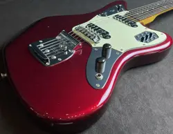 FENDER JAPAN JG66-93 JAGUER CANDY APPLE RED USED ALDER BODY W/SOFT CASE