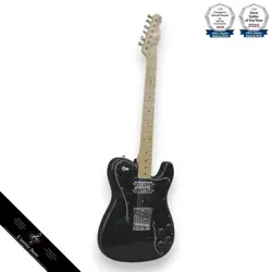 FENDER TC72 BLACK TELECASTER CUSTOM ELECTRIC GUITAR, SOFT CASE INCLUDED, USED