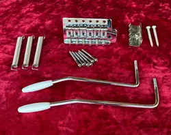 GENUINE 2005 FENDER STRATOCASTER MIM TREMOLO BRIDGE ASSEMBLY - CHROME
