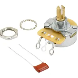 FENDER PURE VINTAGE 250K SPLIT SHAFT POTENTIOMETER WITH MOUNTING HARDWARE