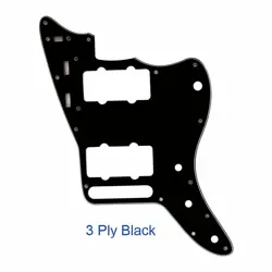  GUITAR PARTS FOR MEXICO FENDER JAZZMASTER GUITAR PICKGUARD, 3PLY BLACK