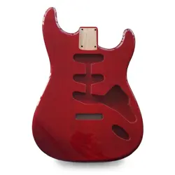 STRATOCASTER GUITAR BODY SSS FOR FENDER – TRANSPARENT RED – 2 PIECE ALDER