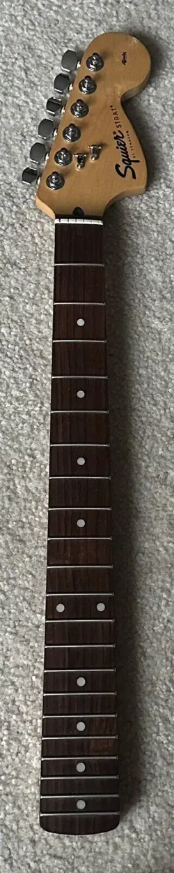 2001 FENDER SQUIER AFFINITY STRATOCASTER NECK 70'S STYLE HEADSTOCK VERY GOOD!