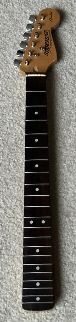 2009 FENDER STARCASTER STRATOCASTER NECK 60'S STYLE HEADSTOCK ROSEWOOD VERY GOOD
