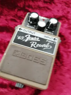 BOSS FRV-1 '63 FENDER REVERB GUITAR EFFECTS PEDAL GOOD CONDITION FROM JAPAN