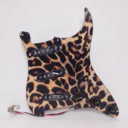 FOR FENDER PREWIRED LOADED PICKGUARD,LEOPARD PRINT SCRATCH PLATE,ALNICO 5 PICKUP