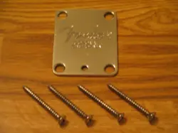 FENDER 2007 USA CHROME LOGO AMERICAN STRATOCASTER TELECASTER THICK NECK PLATE
