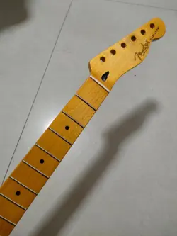 DIY 22 FRETS YELLOW ELECTRIC GUITAR NECK MAPLE FOR FENDER TL TELE REPLACEMENT
