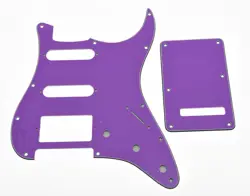 ST HSS PICKGUARD,BACK PLATE COVER W/ SCREWS PURE PURPLE 3 PLY FITS FENDER