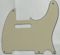 VINTAGE YELLOW 3-PLY FOR FIT FENDER TELECASTER VINTAGE 5-HOLE GUITAR PICKGUARD