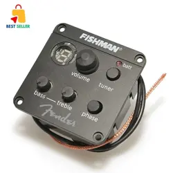 FISHMAN ISYS FENDER PIEZO PICKUPS PREAMP EQ TUNER BEAT SET FOR ACOUSTIC GUITAR