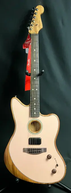 FENDER ACOUSTASONIC PLAYER JAZZMASTER ACOUSTIC-ELECTRIC GUITAR SHELL PINK (412)