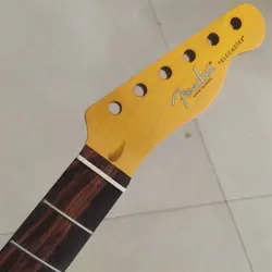 LOW PRICE 22 FRET YELLOW MATTE MAPLE ELECTRIC GUITAR NECK FOR FENDER STRAT PART