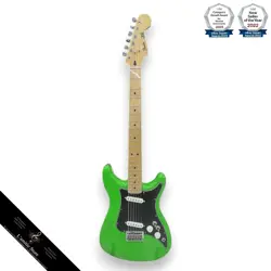 FENDER PLAYER LEAD II NEON GREEN MAPLE FINGERBOARD ELECTRIC GUITAR W/ SOFT CASE