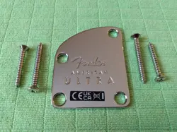 FENDER AMERICAN ULTRA NECK PLATE STRATOCASTER TELECASTER CONTOURED CHROME USA