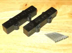 FENDER 1976 BLACK JAZZ BASS PICKUP COVERS