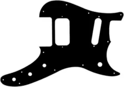 WD CUSTOM PICKGUARD FOR FENDER DUO-SONIC OFFSET HS #29 MATTE BLACK