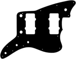 WD CUSTOM PICKGUARD FOR FENDER AMERICAN PROFESSIONAL JAZZMASTER #29 MATTE BLACK