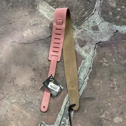 VINTAGE SUEDE FENDER 2 INCH GUITAR STRAP BURGUNDY MIST 