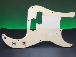 AGED WHITE 3-PLY PICKGUARD FITS 62 RI PRECISION BASS
