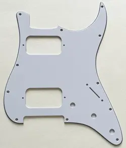 3 PLY WHITE PICKGUARD FIT FENDER DOUBLE FAT HH STRAT HUMBUCKER STYLE GUITARPARTS