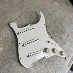 2019 FENDER  MIM STRATOCASTER GUITAR LOADED PICKGUARD 3 PLY WHITE PICKUPS POTS