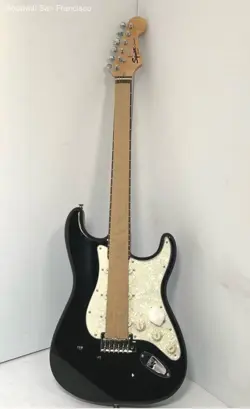 FENDER SQUIER STRAT ELECTRIC GUITAR BLACK & WHITE NEW