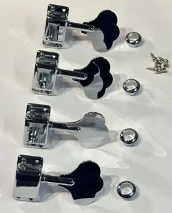 GENUINE FENDER® SQUIER P BASS JAZZ VINTAGE STYLE BASS TUNERS W/SCREWS & BUSHINGS