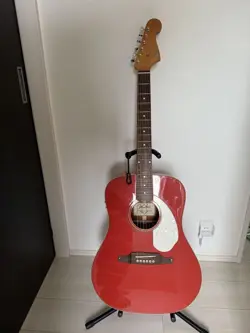FENDER ACOUSTIC GUITAR RED