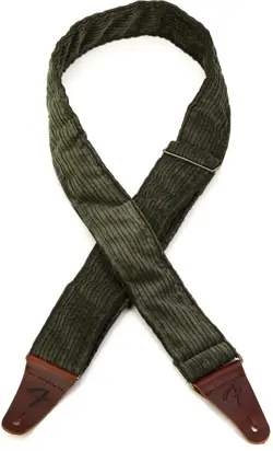 FENDER 2-INCH CORDUROY GUITAR STRAP - ANTIQUE OLIVE (5-PACK) BUNDLE