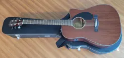 FENDER ACOUSTIC ELEC GUITAR CD-60SCE ALL MAHOGANY DREADNOUGHT   GEARLUX CASE