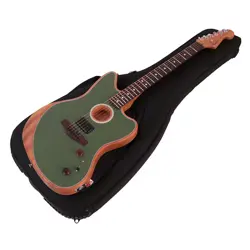 USED  FENDER ACOUSTASONIC PLAYER JAZZMASTER ANTIQUE OLIVE ELECTRIC ACOUSTIC G