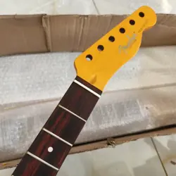 22 FRET TL GUITAR NECK YELLOW MATTE MAPLE ROSEWOOD FOR DIY FENDER NECK REPLACE